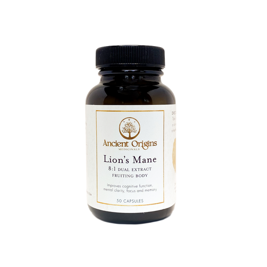 Lion's Mane 8:1 Dual Extract Fruiting Body Capsules
